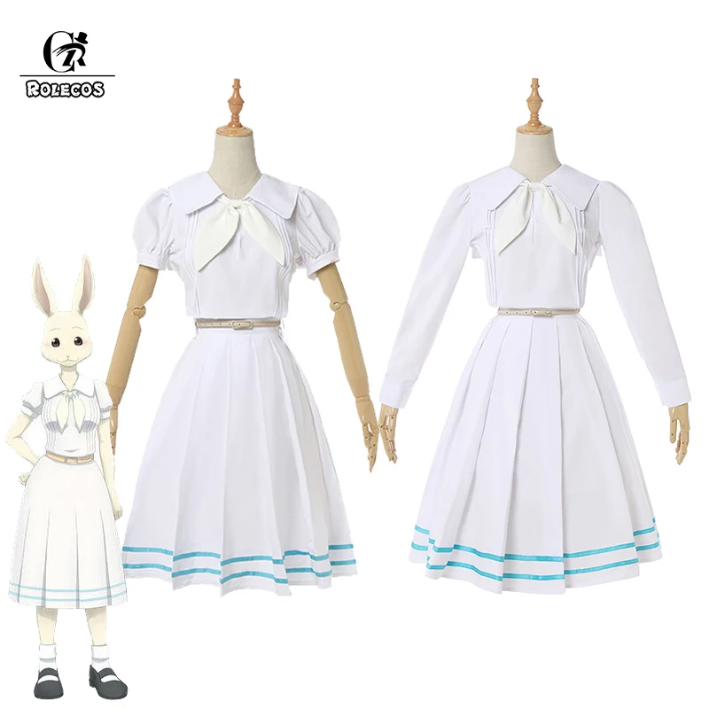 ROLECOS аниме BEASTARS Косплей костюмы Haru костюм женский для косплея Белый Топ юбка на