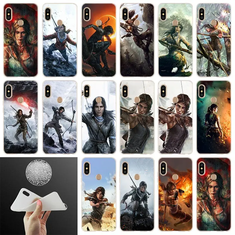 Tomb raider ps4 Наклейка Мягкий чехол для Xiaomi Redmi Note 8 7 6 5 Pro 8a 6pro 6a s2 5a 4a 5plus y3 Coque Etui чехлы