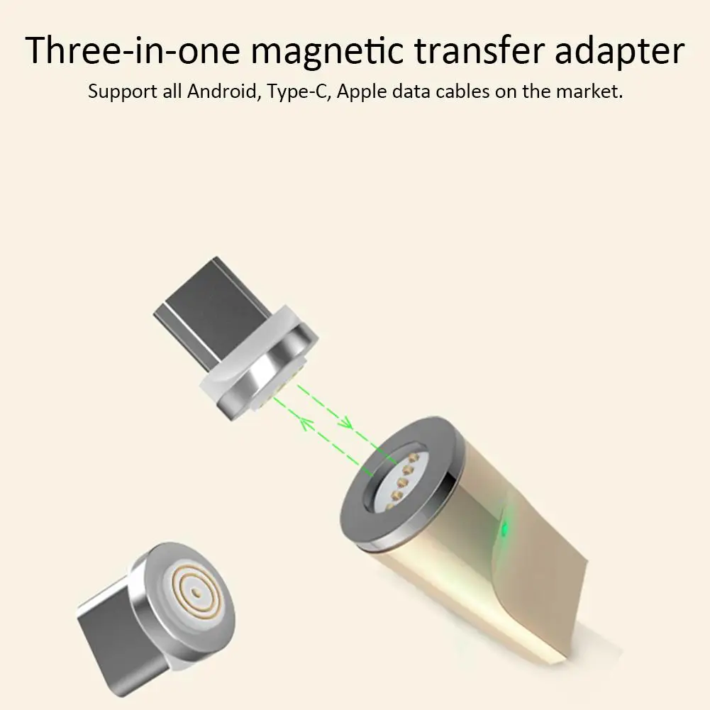 Металлический Micro USB Магнитный адаптер для зарядки данных конвертер 3в1 Для SAMSUNG S9