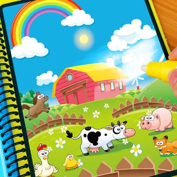 

Children Handmade Creative Water Color Book Kids Baby Painting Drawing Magic Book Reusable Smart Graffiti Coloring Books 2020