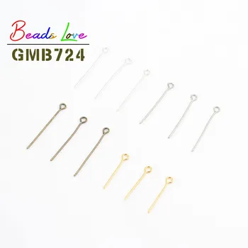 

200pcs/lot 20 30 40 50mm Silver Color Metal Eye Head Pins Supplies for Jewelry Findings Making Handmade Diy Earrings Accessories