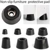 10PCS Anti slip furniture legs Feet Black Speaker Cabinet bed Table Box Conical rubber shock pad floor protector Furniture Parts ► Photo 1/6