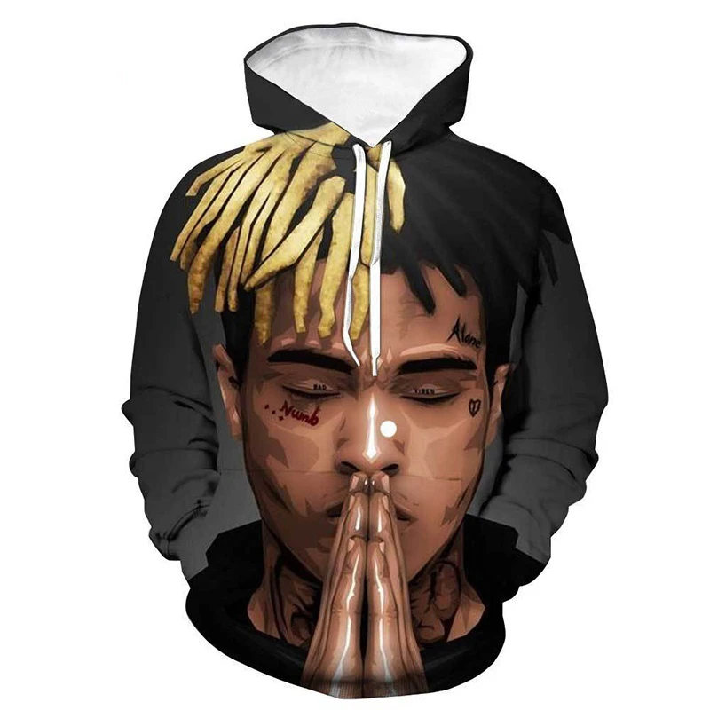 Толстовка с капюшоном RIP Xxxtencation толстовка унисекс размера плюс 3D принтом 2XS