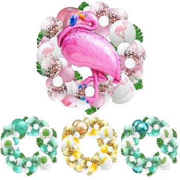 

Flamingo Balloon Garland Balloon Confetti Baloons Birthday Party Decorations Kids Babyshower Hawaii Hawaiian Party Decorations