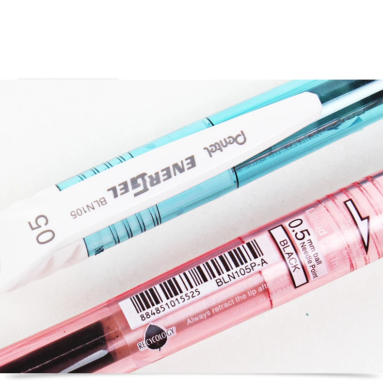 Kawaii Японии канцелярские Pentel BLN-105, быстро сохнут, убирающийся гелевая ручка 0,5 мм черный студенческий экзамен офиса письменные нажмите ручка