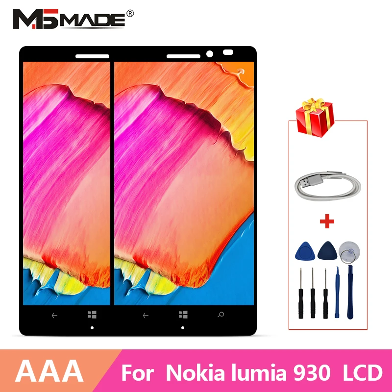 

5.0" AMOLED For Nokia Lumia 930 LCD Display Touch Screen With Frame For Nokia N930 RM-1045 Display Digitizer Assembly Parts