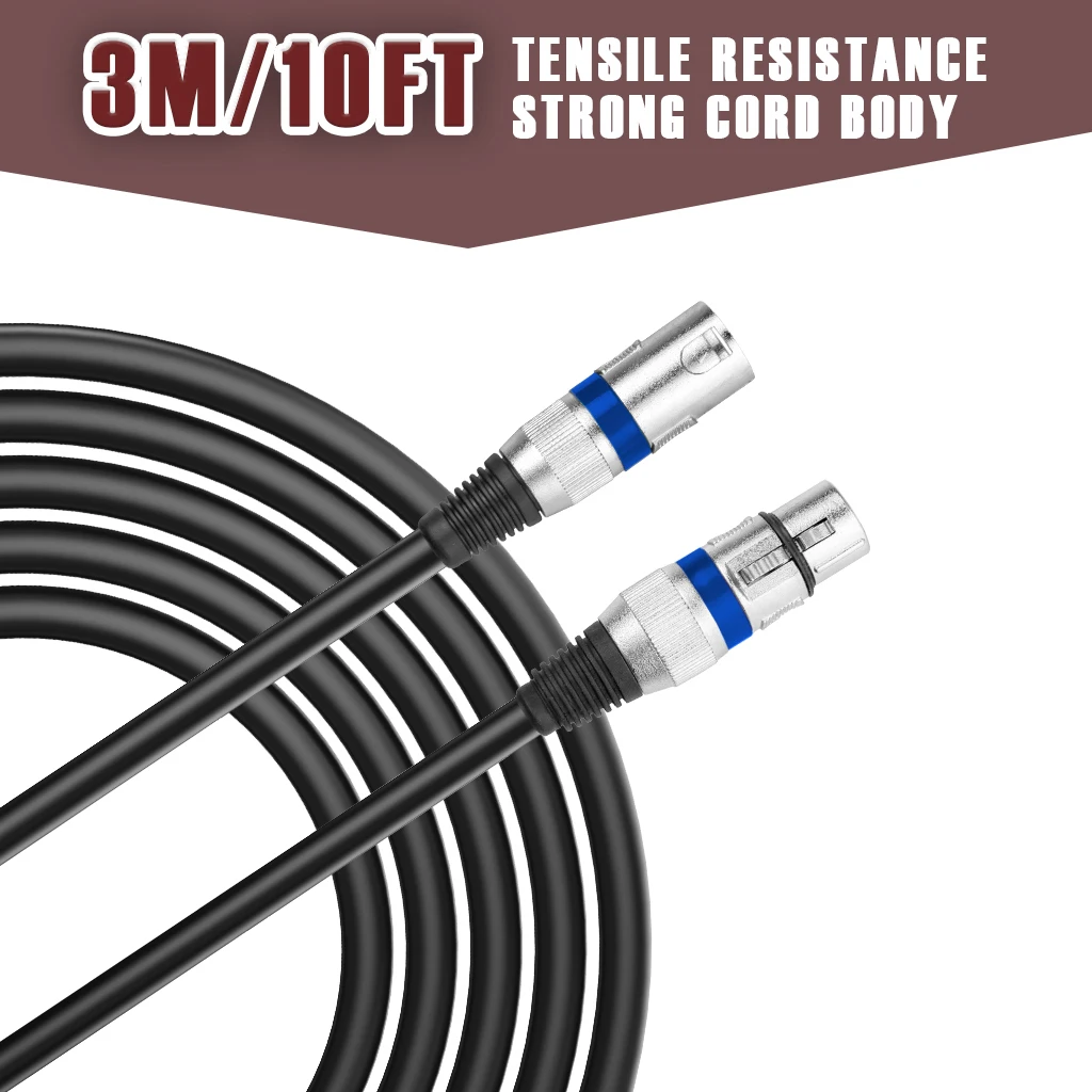 

XLR Male to Female Microphone Cable 3M Audio Adapter W/ Power Amplifier And Mixer