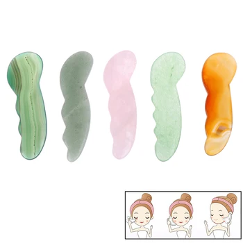 

1Pcs Natural Jade Guasha Board Natural Stone Scraper Chinese Gua Sha Tools For Face Neck Back Body Acupuncture Pressure Therapy
