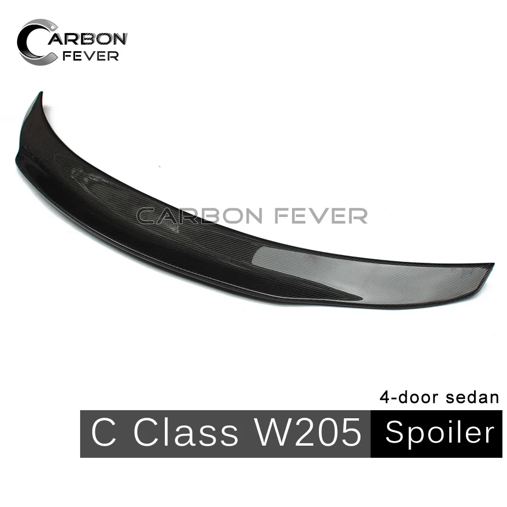 Для W205 задний спойлер из углеродного волокна крыло C Class Sedan 2015 + C180 C200 C250 C300 C450 C43