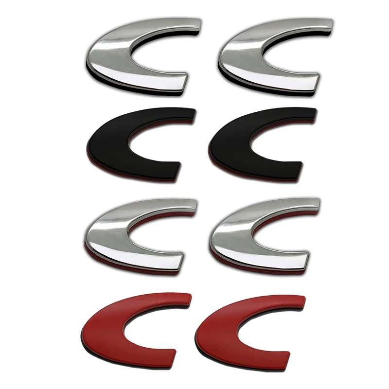 

Car Styling 3D metal CC Emblem Car Trunk Rear Decoration Sticker for Peugeot 206 205 207 208 308 306 106 407 508 3008 5008