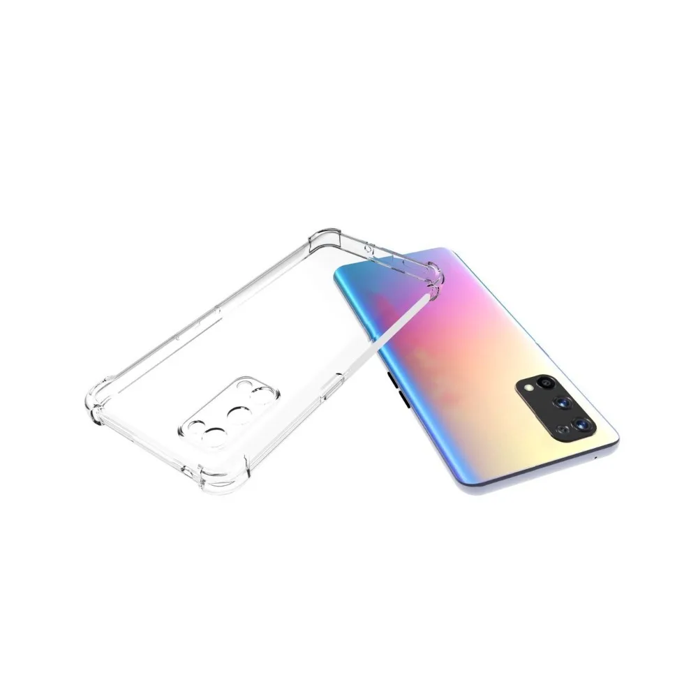 Transparent Phone Cases For Realme X7 Pro Case + Tempered Glass Soft Clear TPU Gel Skin Cover