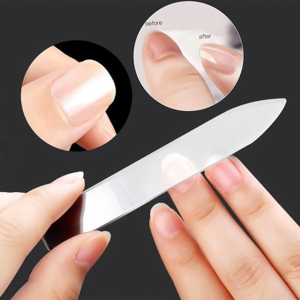 Тонкий острый пилочка для маникюра компактный и удобный двухсторонний пластиковый инструмент для ногтей Полировочный набор