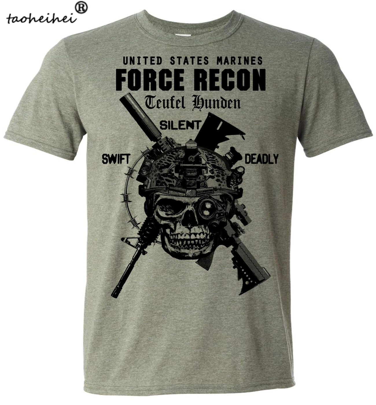 Футболка корпуса морской пехоты США морские военные лунки Semper faithis Devil Dog военная