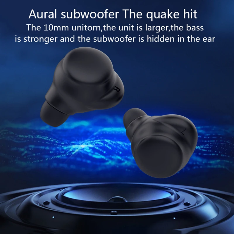 TWS бинауральные Bluetooth 5,0 наушники беспроводные наушники сенсорное управление водонепроницаемый шумоподавление Спортивная гарнитура 3h музыкальное время