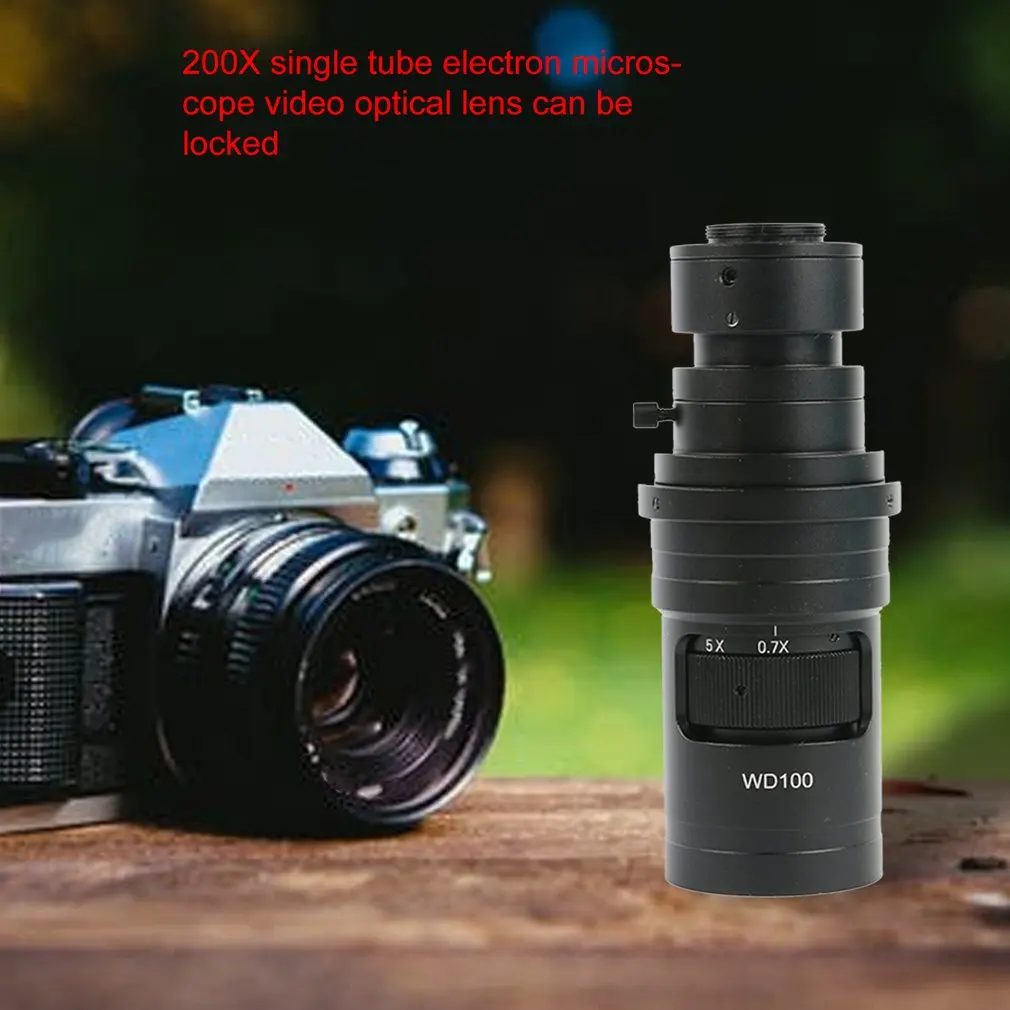 

0.7-5.0X Continuous Zoom 200 500 Times Single-tube Electron Microscope Video Optical Lens Can Be Locked Adapter