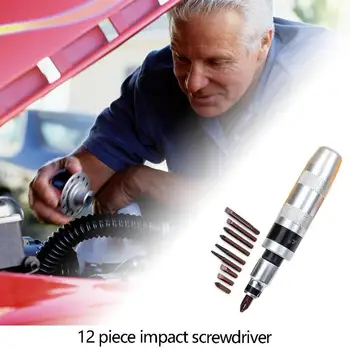 

12Pcs/set Durable Non Slip Heavy Duty Impact Multifunction Screwdriver Bit Kit Reversible Screw Extractor Repair Tool