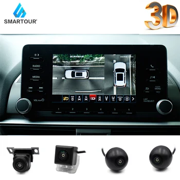 

Smartour New Super Bird View System AHD 3D 360 Surround View System With 4 Fisheye Cameras Knob Control Car Camera 1080P DVR