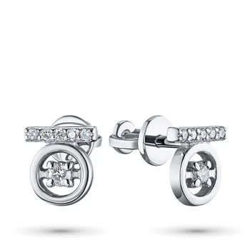 

Pusety of white gold with diamonds e0901ps11191010