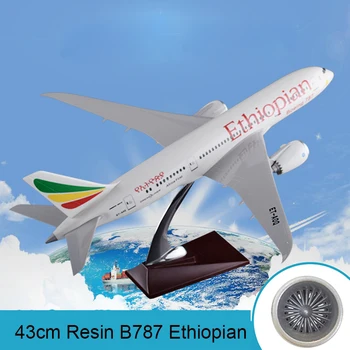 

43cm Resin B787 Ethiopian Airplane Model Aviation Aircraft Model Highclass Aviation Plane Model Collection Holiday Birthday Gift