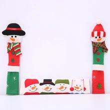 Рождественское украшение на холодильник, дверные ручки, Мультяшные милые микроволновые дверные ручки холодильника, наборы, Рождественский подарок