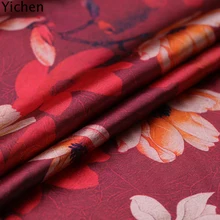 Ткань 93% натуральный и 7% спандекс эластичный атлас гамбированный Гуандун марлевая ткань тутового цвета гамбированный Гуандун Марля Cheongsam