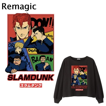 

20pcs SLAM DUNK character Basketball Cartoon Iron on Heat Transfer Patches Sticker Clothes DIY Applique Washable A-level Thermal