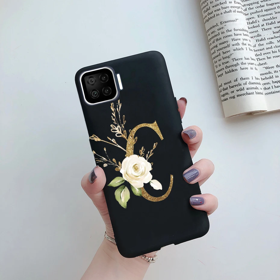 cases for oppo phones For OPPO Reno 4 Lite Case Flowers Letters Soft TPU silicone Back Phone Cover For OPPO Reno4 Lite A93 F17 Pro CPH2119 Case Funda oppo cover