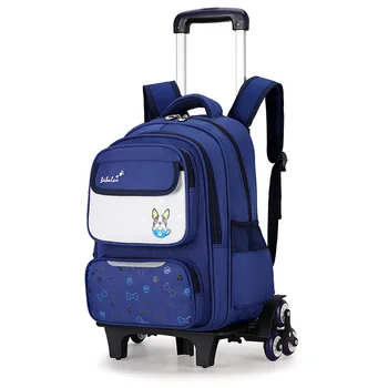 

waterproof Trolley children School Bags Girls backpacks Wheels Travel bags Luggage backpack kids Rolling detachable schoolbags
