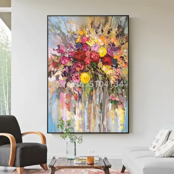 

Abstract Flower Painted Wall Art Painting Artwork Botany Canvas Poster Pictures Painting Home Decor for Live Room Decoration