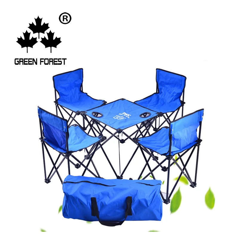 

Backpack Casual Outdoor Convenient Folding Tables And Chairs 5 Pieces Dinner Set Picnic Barbecue Camping Fishing Chair