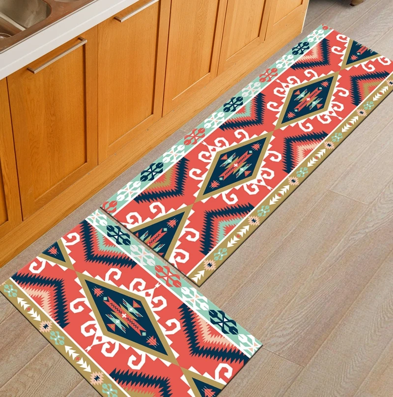 Nordic Geometric Creative Kitchen Mat Anti-Slip Bathroom Carpet Slip-Resistant Washable Entrance Door Hallway Floor Area Rug