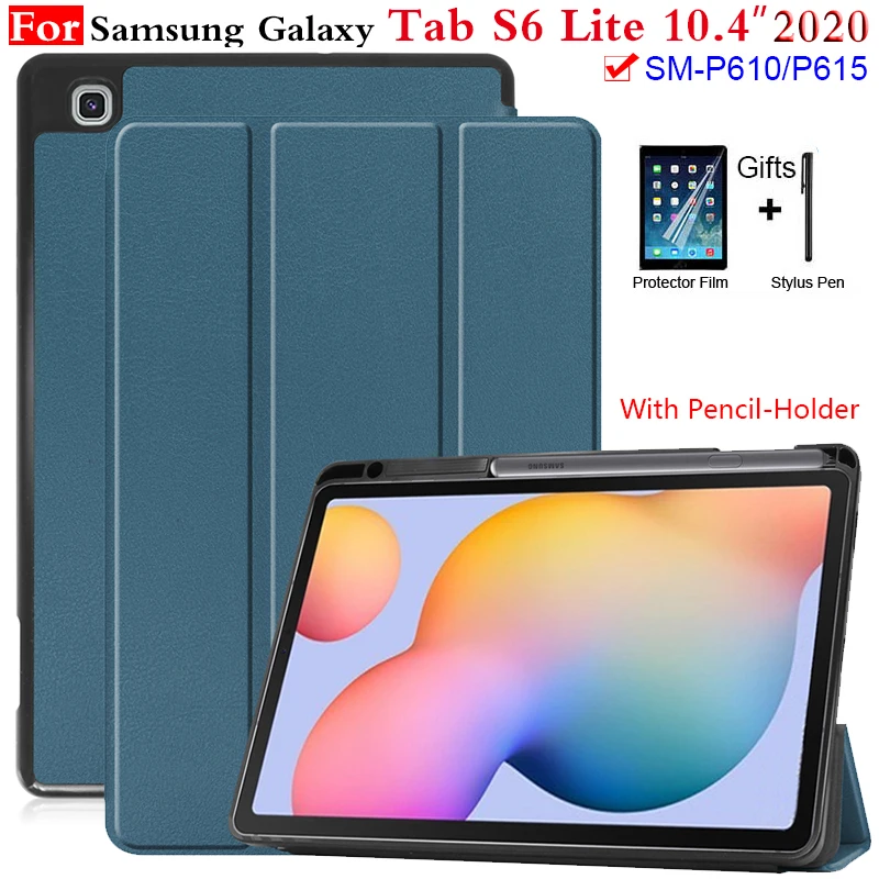 Новинка 2020 Ультратонкий чехол с держателем для карандашей S6 Lite 10 4 Samsung Galaxy Tab