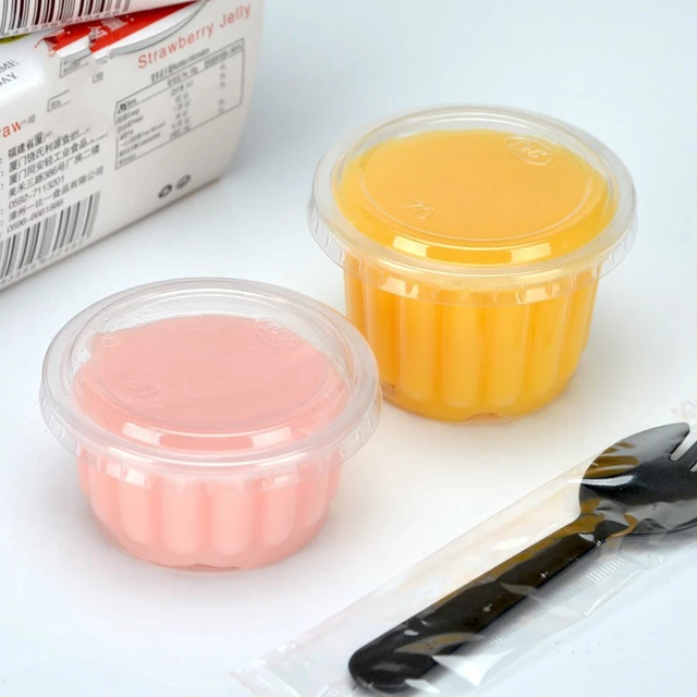 Plastic Dessert Cups Disposable Lid  Small Containers Lid Desserts - 50pcs  Cup - Aliexpress