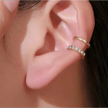 

Ear Cuff Clips Fashion Punk Rock Geometric Ear Cuff Women Vintage Clip Earrings Without Piercing Statement U Shape Clip Earrings