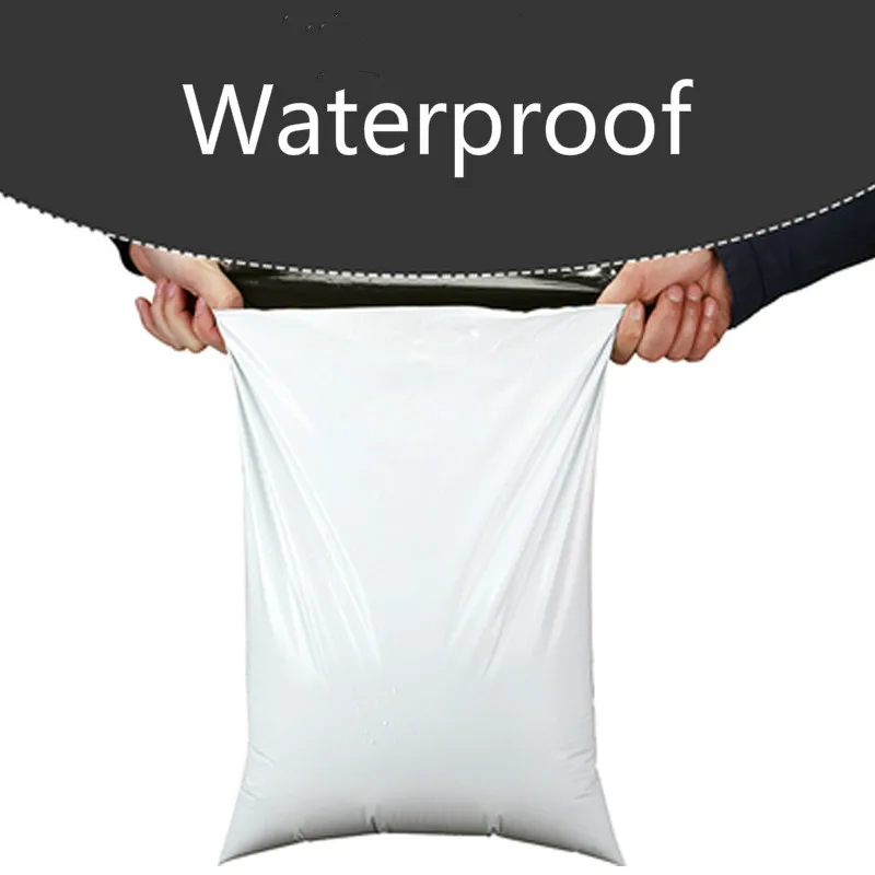 50pcs/Lot White Courier Bag Express Envelope Storage Bags Mailing Bags Self Adhesive Seal PE Plastic Pouch Packaging 24 Sizes 3