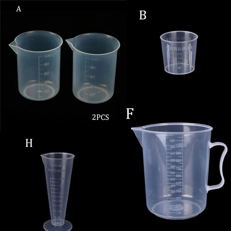 Laboratory Plastic Measurement Beaker Measuring Cup Graduated container 25-500ml