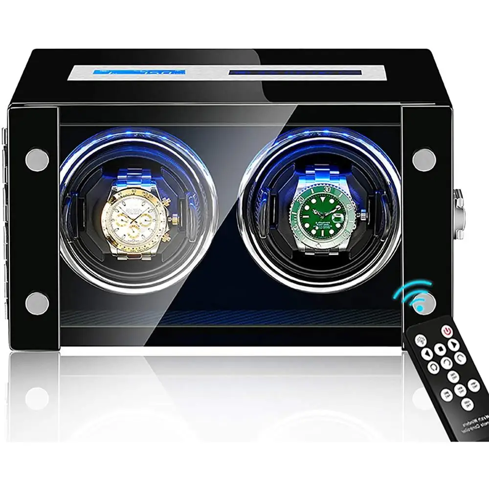 

High-end Automatic Watch Winder Automatic Watches Winder Box Remote Control and Touch Screen Backlight Men and Women 2 Slots