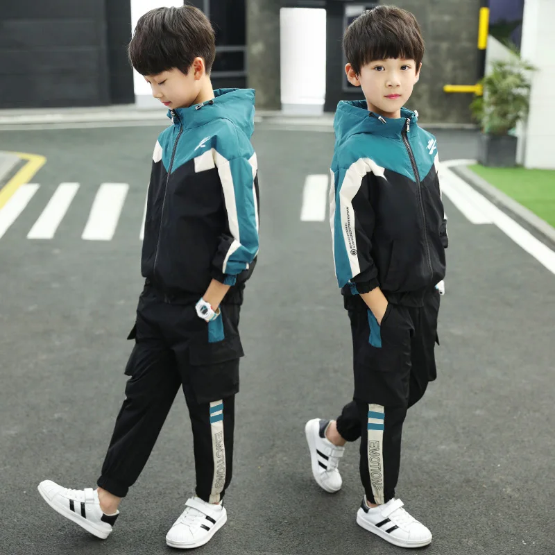 

Boys Sportswear Spring Autumn Casual Toddler Teens Boys Clothes Long Sleeve Coat Pant Children Clothing Set Kids Tracksuits