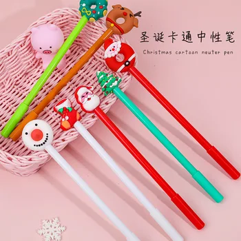 

Christmas Theme Gel Pen 0.5mm Black Ink Pen For Girl Gift Student Stationery Supplies Back To School
