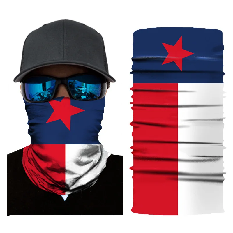 men wearing scarves Chilean flag with 3D digital printing print scarf cycling sports equipment seamless turban multi-function magic towel headband men wearing scarves