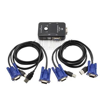 

USB2.0 2-Port KVM Switcher Switch Box Mouse/Keyboard/VGA Video Monitor 1920x1440 Drop shipping