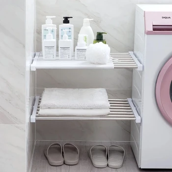 

REMARKABLY DIY Storage Shelf Organizer for Kitchen Bathroom Cabinets Closet Home Adjustable Plastic Multipurpose Rack Holder