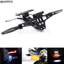 Универсальный Мотоцикл Регулируемый Кронштейн номерного знака с Светодиодный индикатор для Triumph скорость TRIPLE ТИГР 1050/Спорт 800 XC/XCX/XR