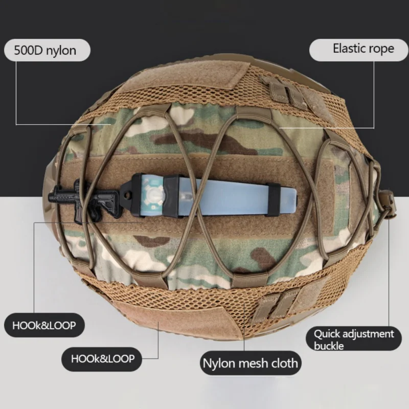 Новое поступление один Tigris Tactique Multicam Couvre-casque pour Ops-core RAPIDE PJ Casque et OneTigris PJ Casques шлем