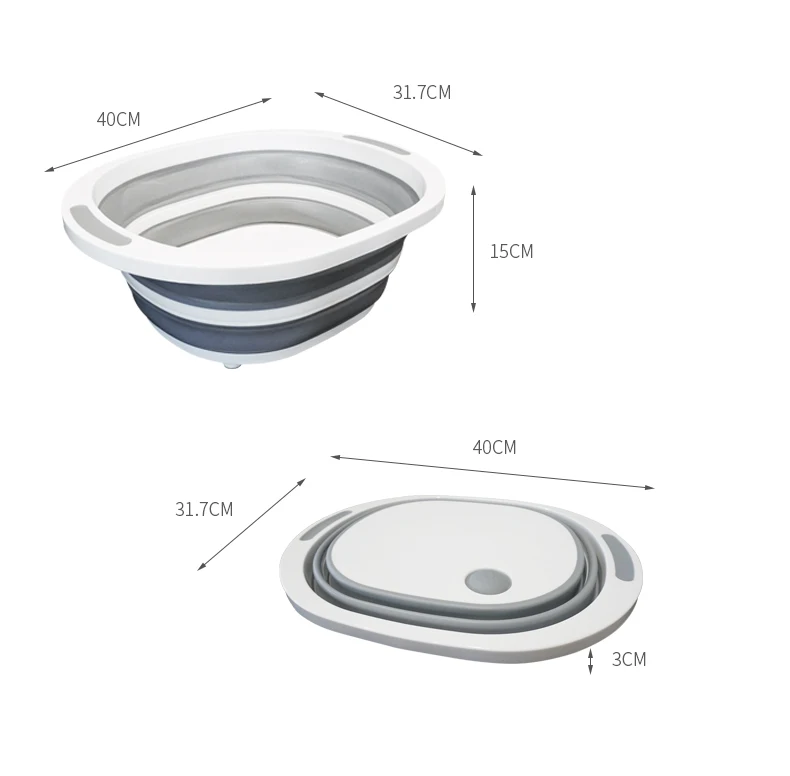 Кухонные измельчители Складная разделочная доска дуршлаг стиральная сливная корзина складной дуршлаг разделочная доска