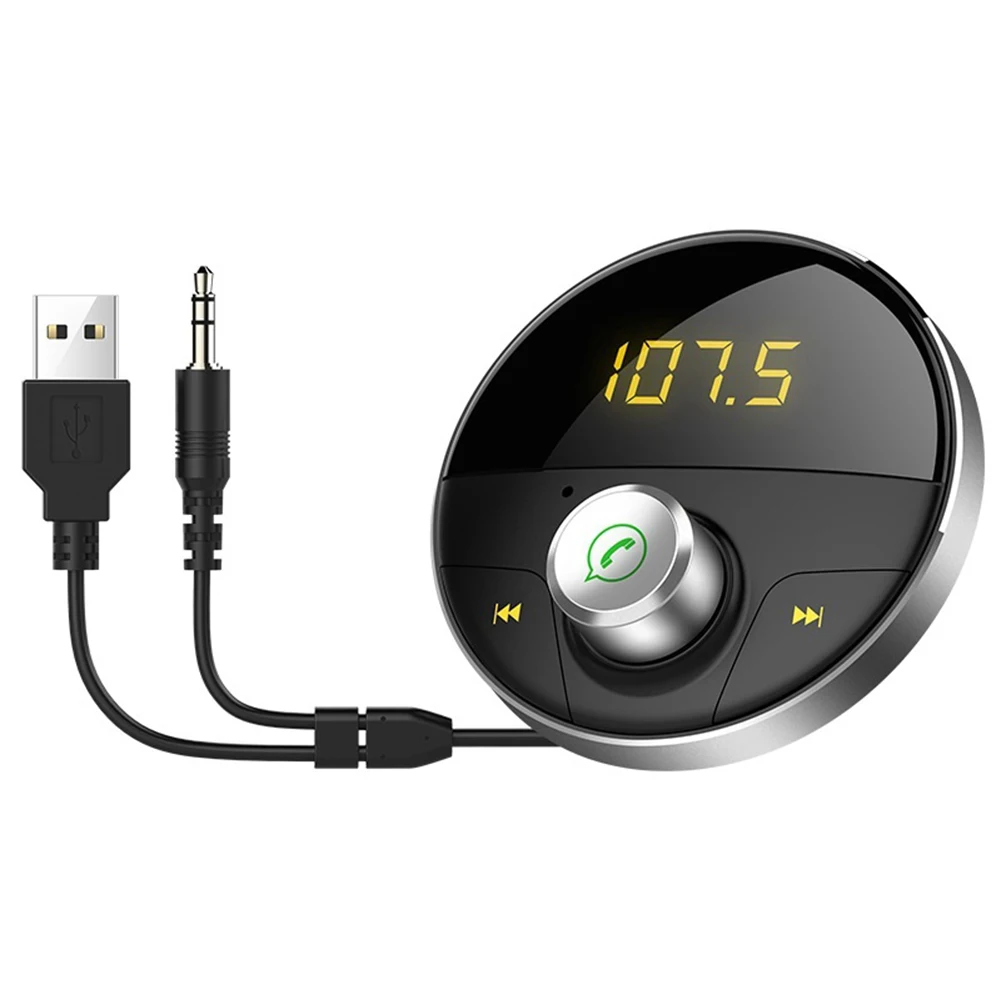 A2 Gray 3,5 мм разъем аудио MP3 плеер беспроводной fm-передатчик авто динамик Bluetooth AUX Handsfree автомобильный комплект Авто стиль - Название цвета: A2 Gray
