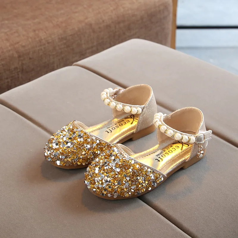 Girls Bling Leather Shoes 