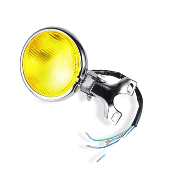 

12V Motorcycle 5" High/Low Beam Headlight Head Lamp Custom Dirt bike Cruiser Chopper Cafe Racer Old School Bobber Touring
