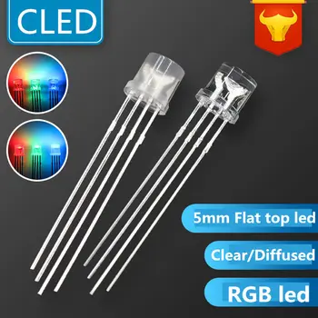 

Flat top 5mm RGB led Transparent/diffused 4-PIN multicolor dip led RGB full color light diode
