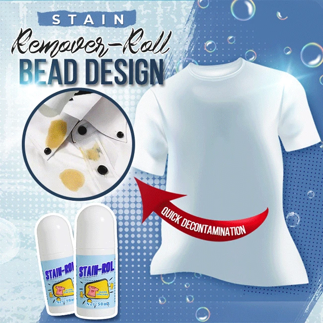 50ML Stain Remover-Roll Bead Design Multi-purpose Clothes Cleaner Portable Decontamination Oil Stain Cleaning